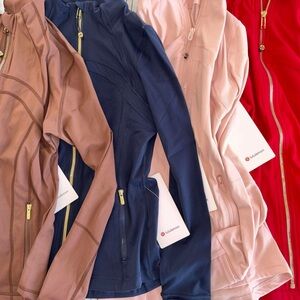 lululemon athletica Utility Jackets in Red, Pink, Blue, and Brown